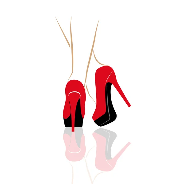 Vecteur jambes sexy, chaussures à talons hauts — Image vectorielle