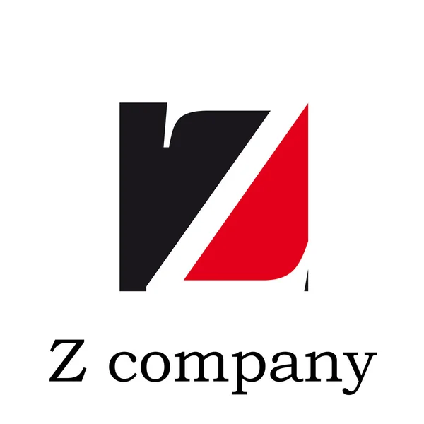 Ícone do vetor Carta inicial do vetor Z em vermelho e preto — Vetor de Stock