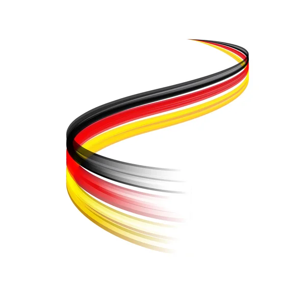 Abstract vector wake moving, dynamic german flag concept — Stock Vector