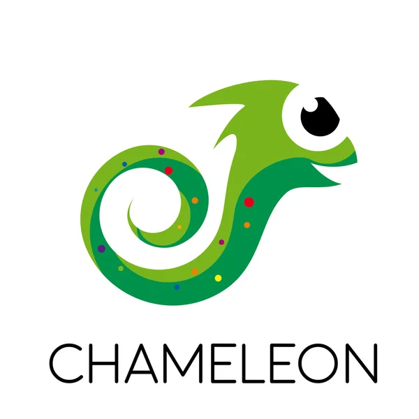 Vektor chameleon v abstraktním tvaru — Stockový vektor