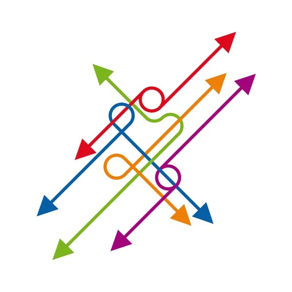 Kolorowe strzałki tło wektor — Wektor stockowy
