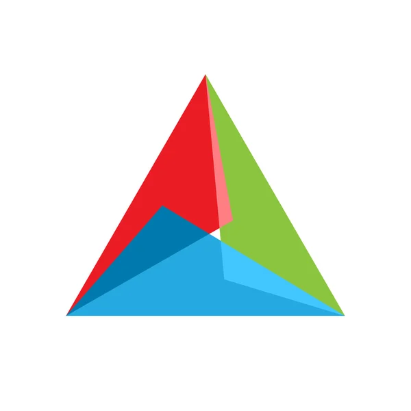 Vector triángulo abstracto, tres flechas — Vector de stock