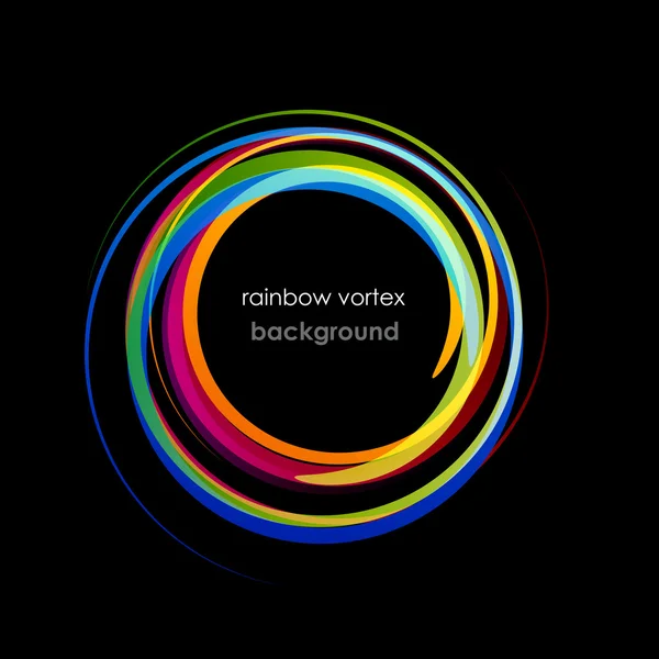 Rainbow vír na černém pozadí vektor — Stockový vektor