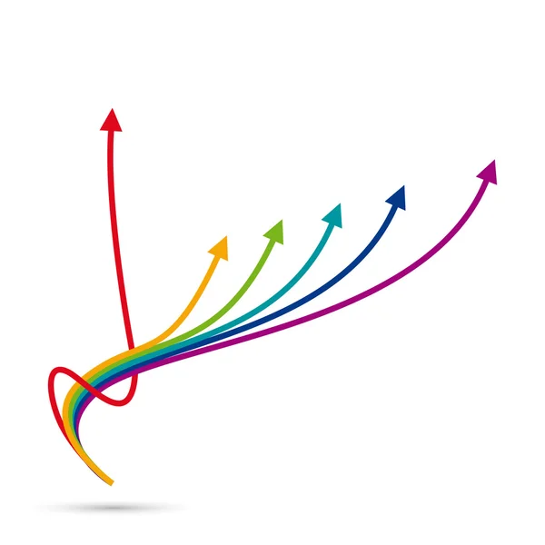 Kolorowe strzałki tło wektor — Wektor stockowy