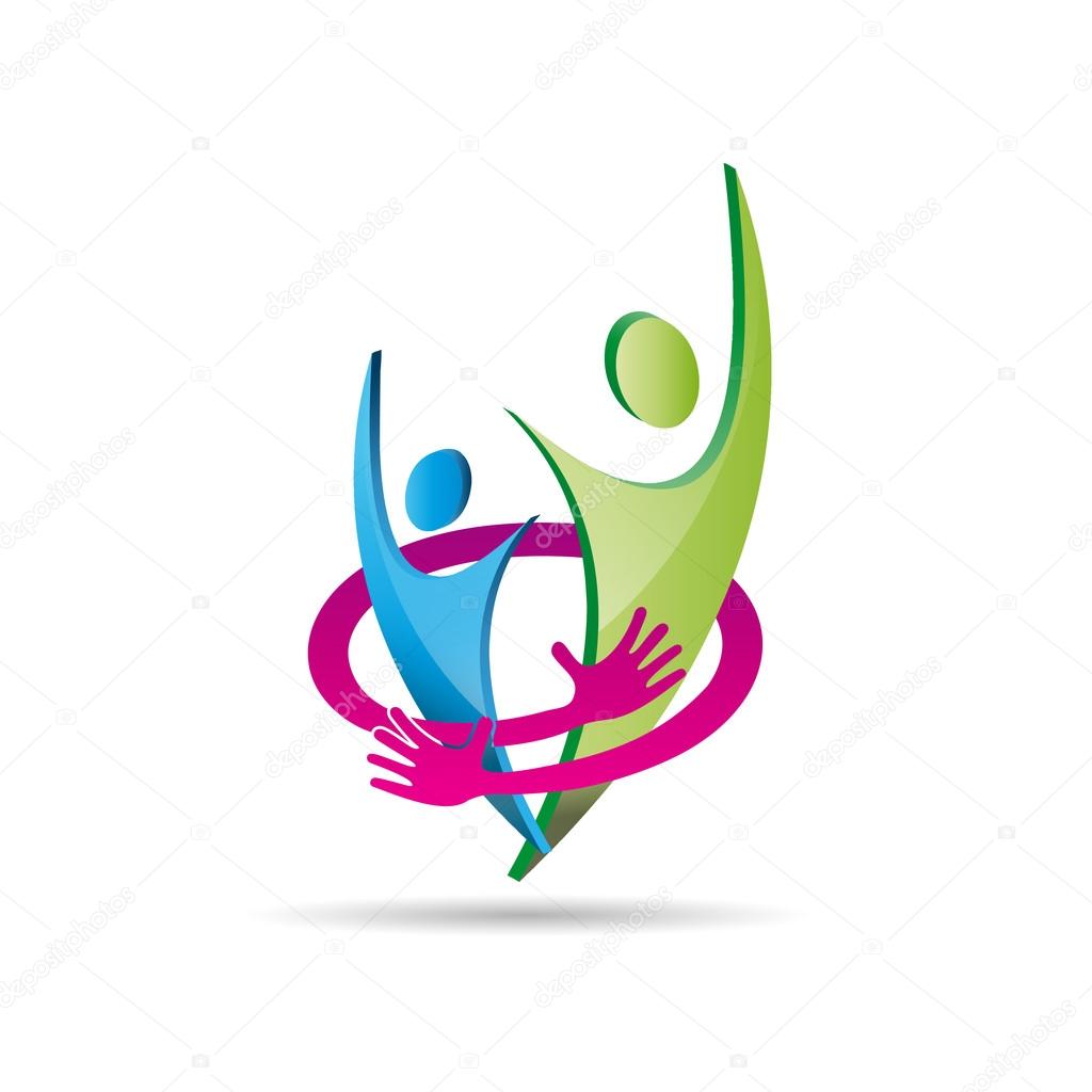 Vector abstract people, safe teamwork