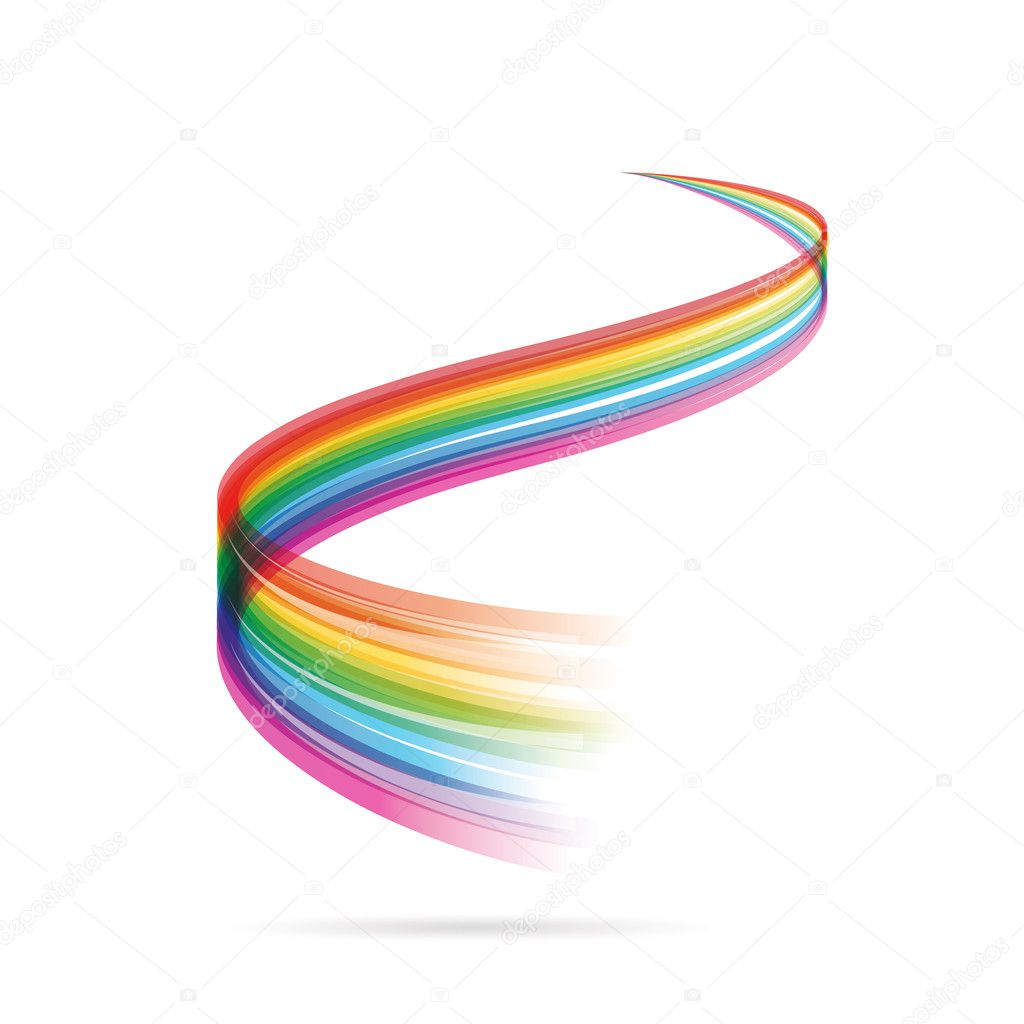 Abstract vector wake moving, rainbow dynamic wind concept