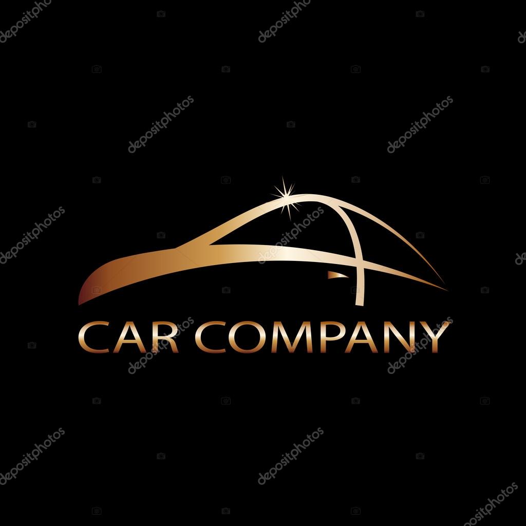 Vector golden car service