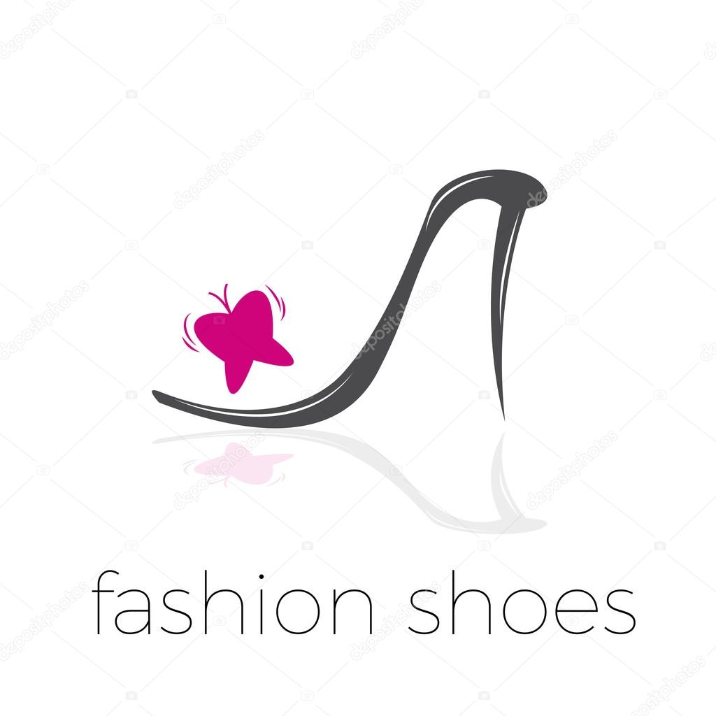 Vector abstract fresh shoes with butterfly