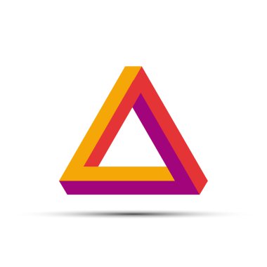 Vektör soyut üçgen, üç ok