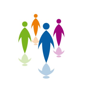 Vektör soyut insanlar. Ekip çalışması kavramı