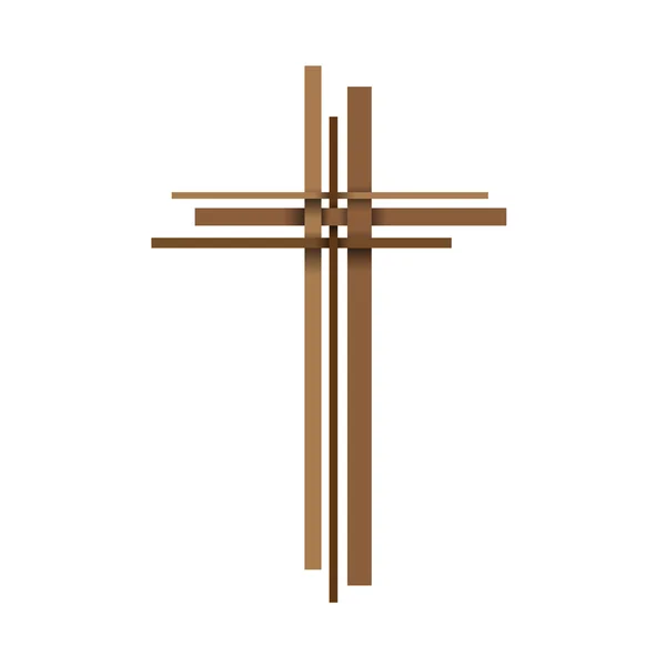 Vector abstrakt Kristus krucifix; tre kors — Stock vektor