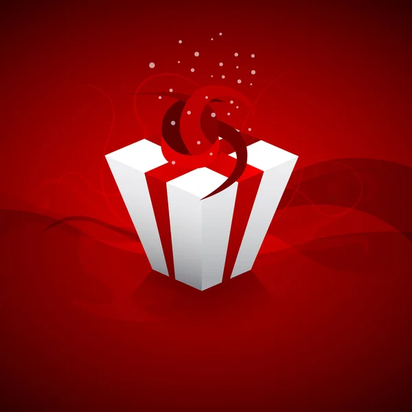 Vektor jul bakgrund med gåva — Stock vektor