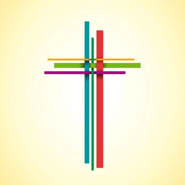 Векторное абстрактное распятие Христа; три креста — стоковый вектор
