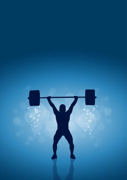 Vector sign Gym. Weightlifting — Stock Vector