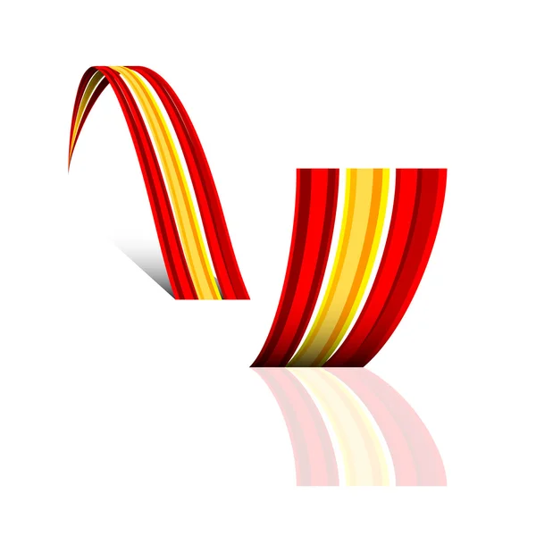 Abstract vector Golf Spaanse vlag — Stockvector