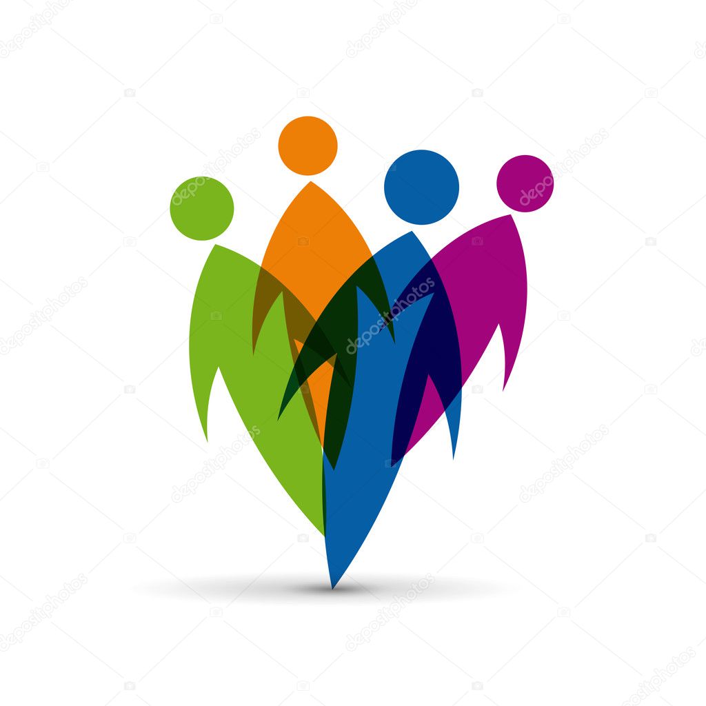 Vector abstract people. Concept of teamwork