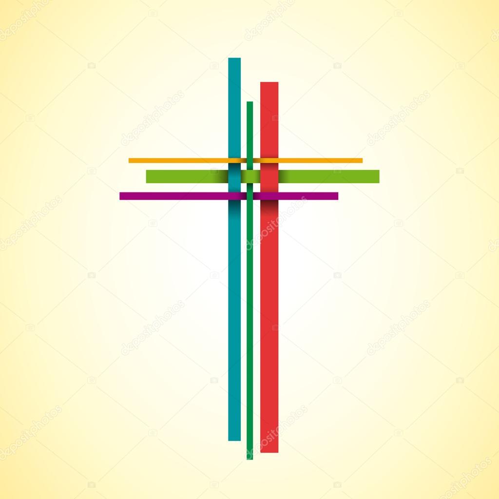 Vector abstract Christ crucifix; three crosses