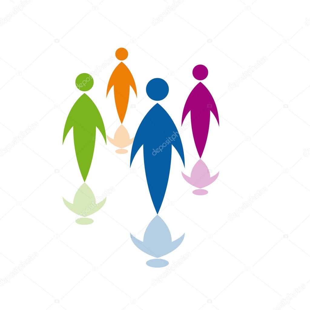 Vector abstract people. Concept of teamwork