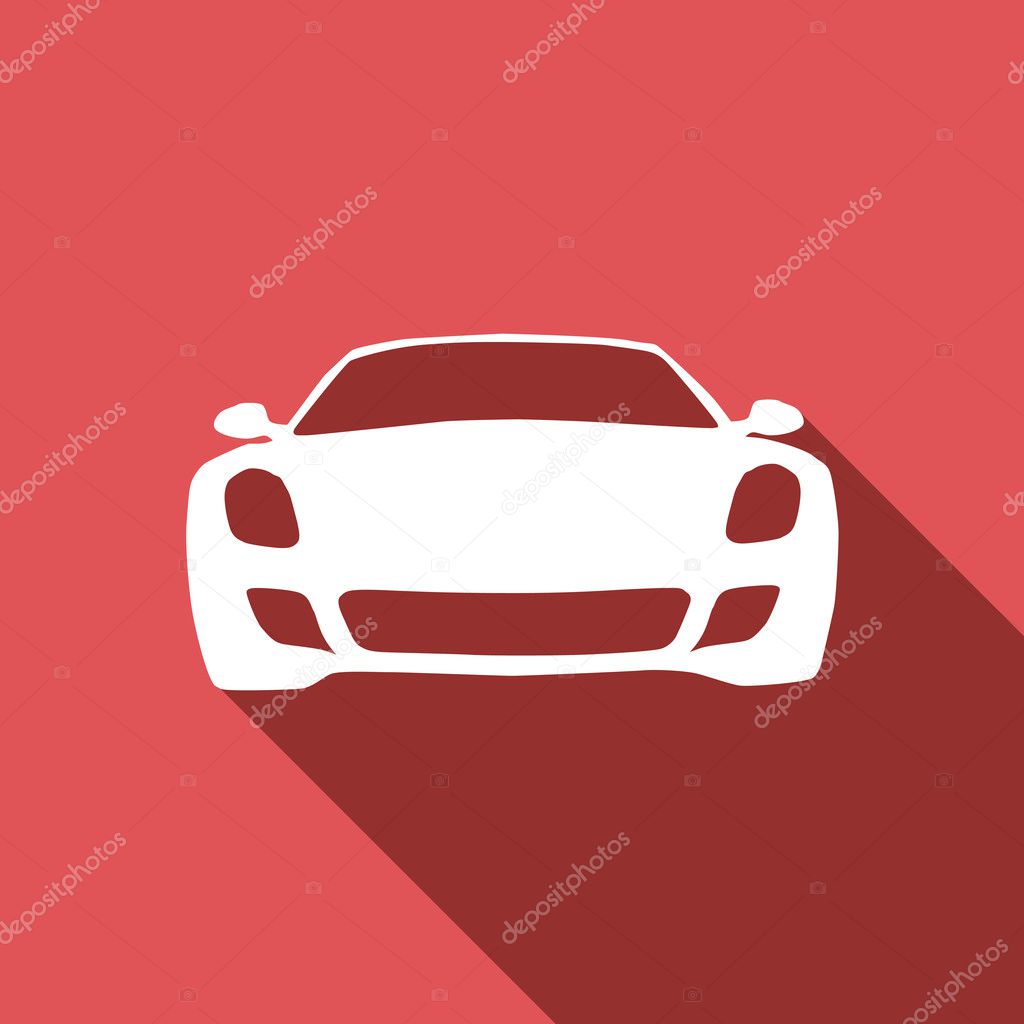 car service. vector in flat design