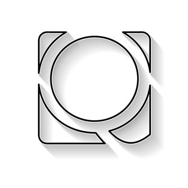 Vektör ilk harf s. işareti siyah çizgi ile yaptı. 