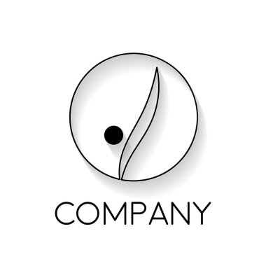 Dips havuzunda doğrusal stil vektör işareti soyut