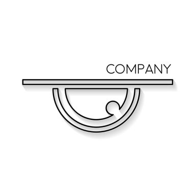 Vektör işareti kapalı göz, lineer tarzda soyut