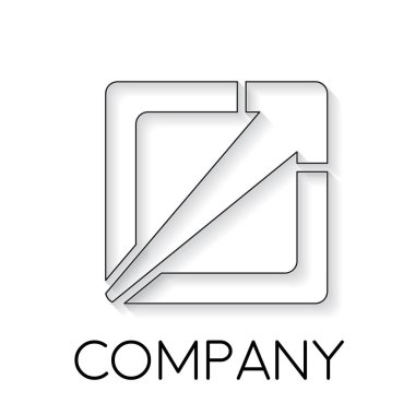 İş ve yenilik ok, çizgi ile vektör işareti soyut