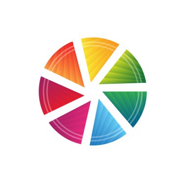 Vektör işareti fotoğrafçı, soyut Iris