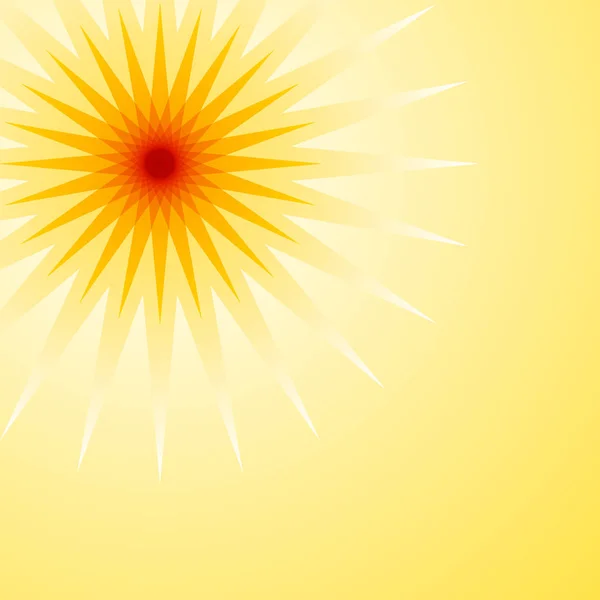 Векторный летний фон с солнцем — стоковый вектор