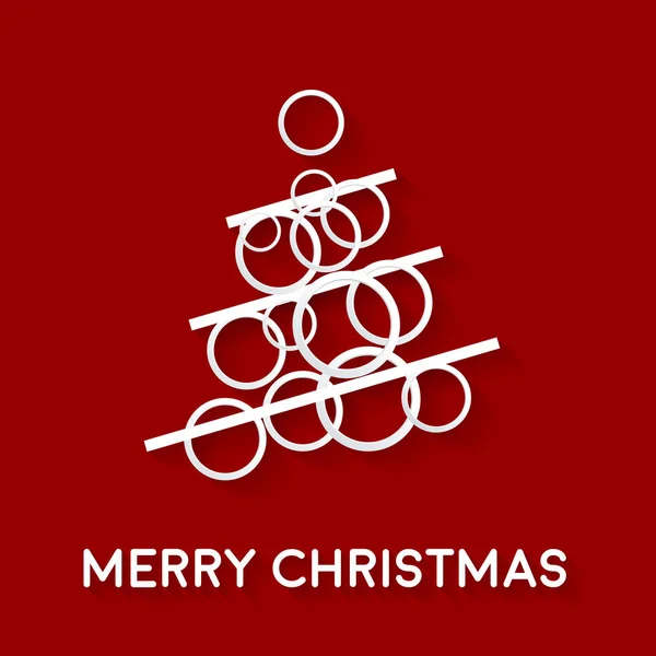 抽象的圣诞树、 线条和圆 — 图库矢量图片