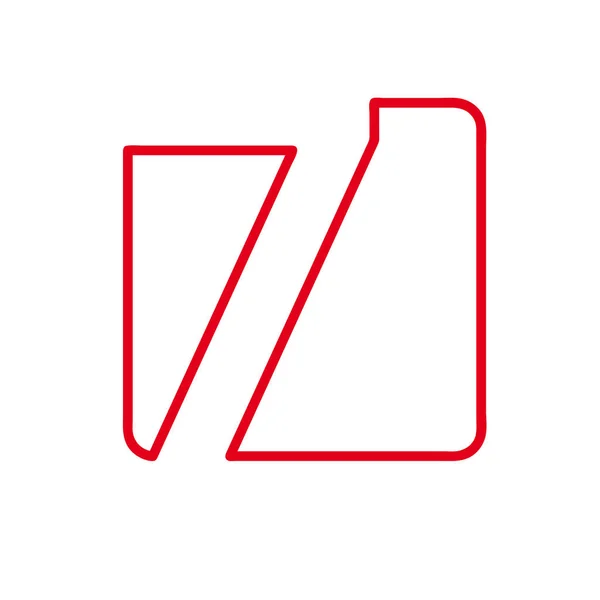 Vector número 7. Señal hecha con línea roja — Archivo Imágenes Vectoriales