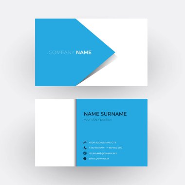 Vektör zarif ve profesyonel kartvizit, ok ile