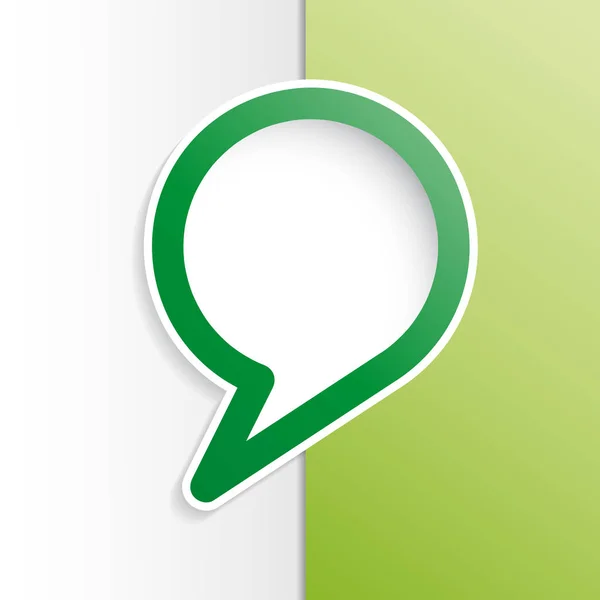 Vector cover speech in green — Stock Vector