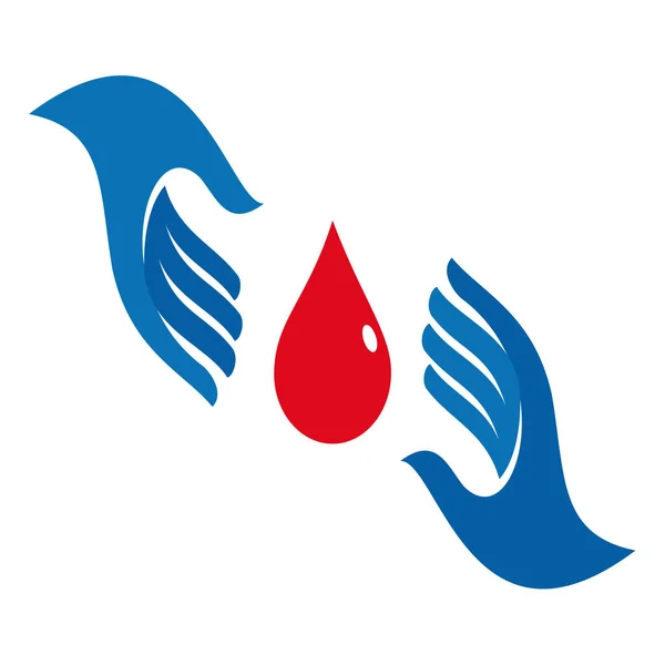 Signo vectorial concepto de donación de sangre — Archivo Imágenes Vectoriales