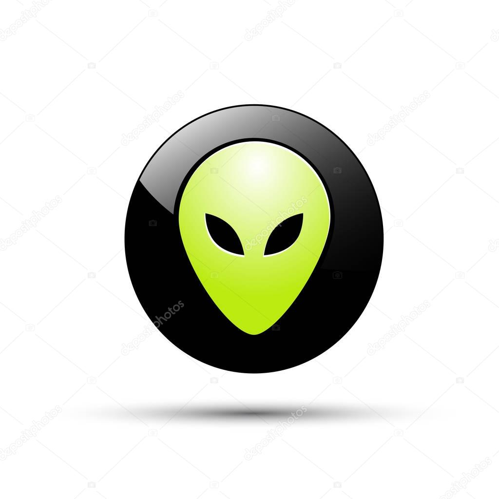 Vector sign abstract alien