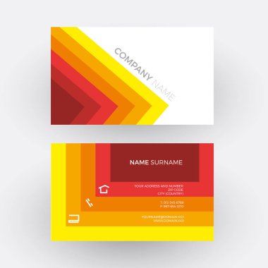 Turuncu vektör soyut geometrik arka plan. Kartvizit