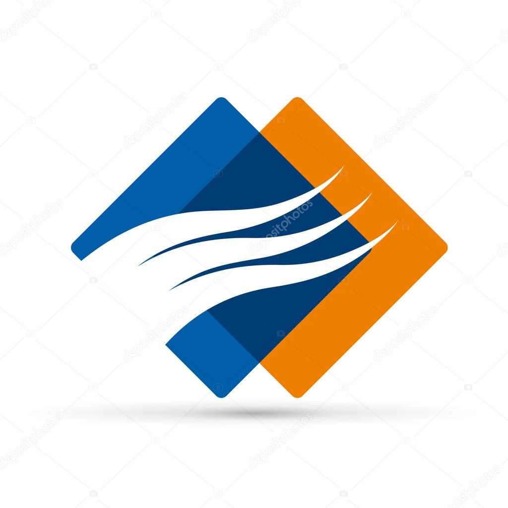 Abstract air conditioning, vector icon