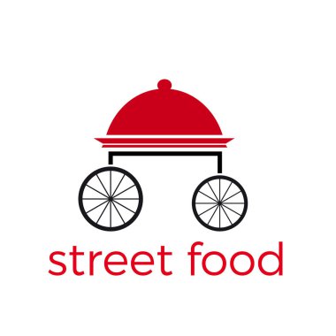 Vektör arka sokak gıda kavramı