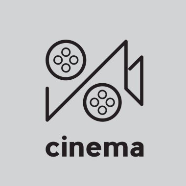 Vektör soyut doğrusal işareti sinema