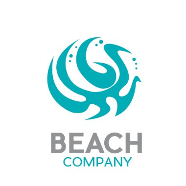 Soyut işareti mavi dalga