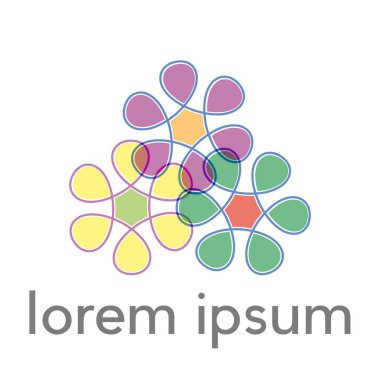 Vektör işareti çiçek, soyut şekli