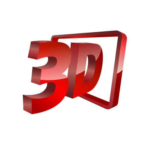 Vector abstract cinema in 3D — Stock Vector
