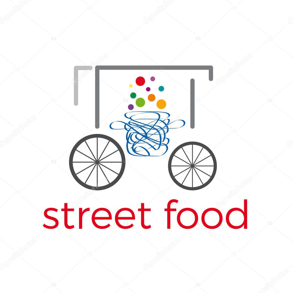 Vector abstract street food concept