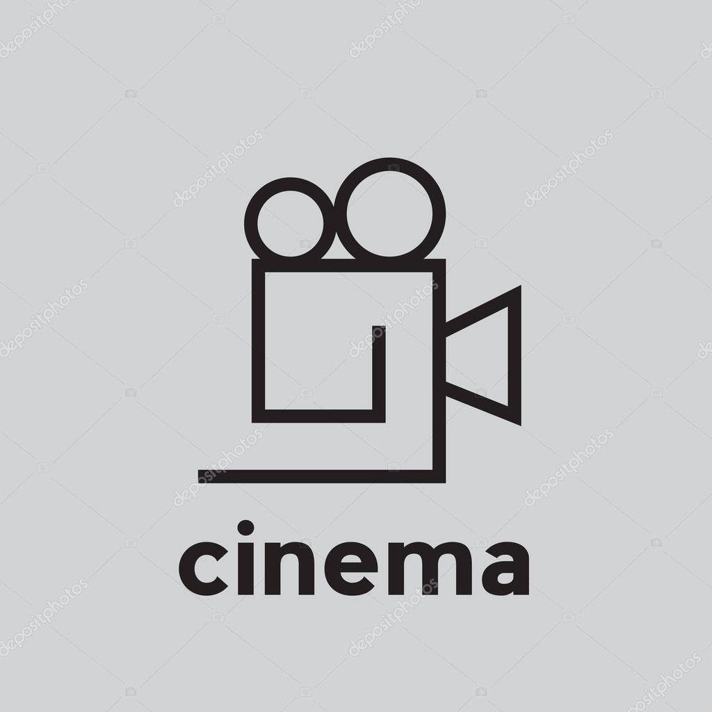 Vector abstract linear sign cinema