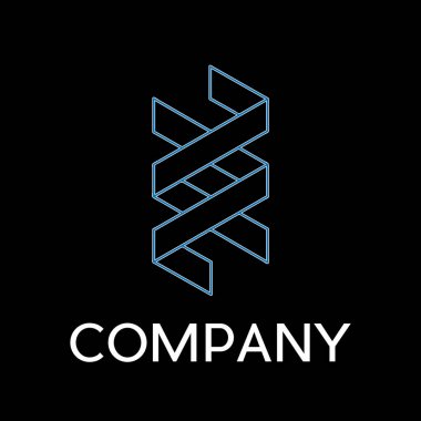 Dna ve genetik, doğrusal tarzı siyah vektör işareti soyut 