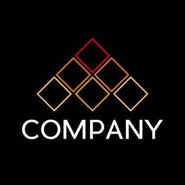 Vektör işaret ok, siyah backgrou üzerinde lineer tarzda soyut