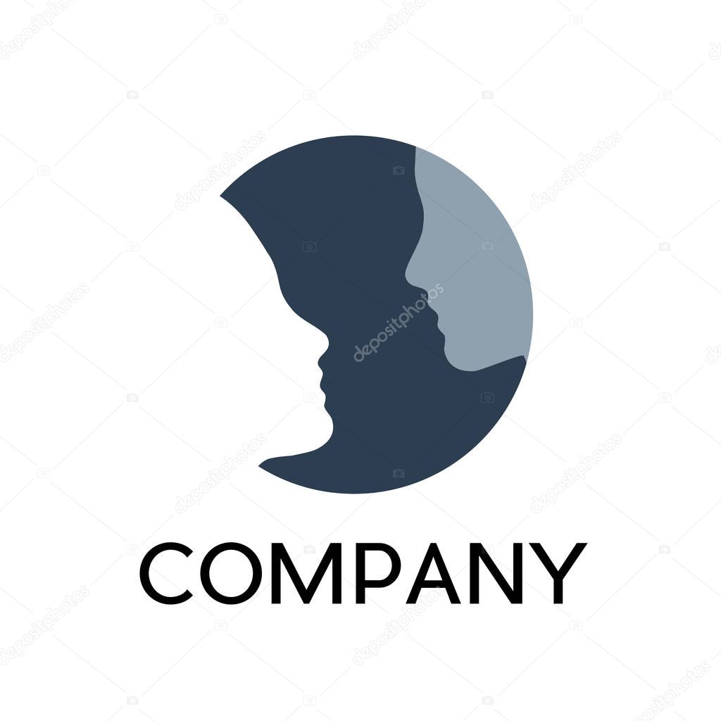 Vector concept of dialogue between two persons