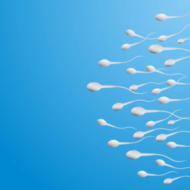 Yumurta karşı rekabet çalışır vektör çizim sperm