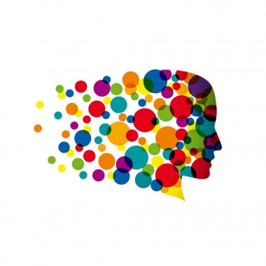 Vektör işareti yenilikçi üretimi, baş ve daireler