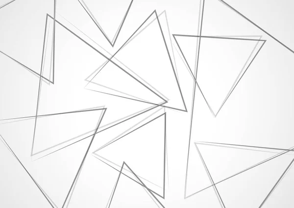 Resumen minimalista geométrico triángulos grises formas diseño backgrou — Vector de stock
